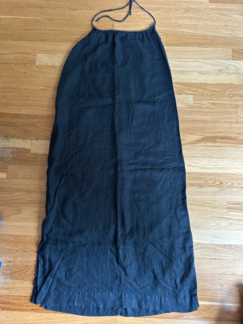 Women's Black J.Crew Linen Halter Maxi Dress size Small S